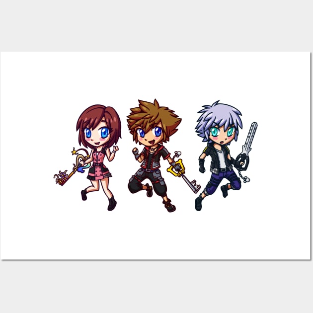 The Paopu Trio KHIII Chibis Wall Art by LankySandwich